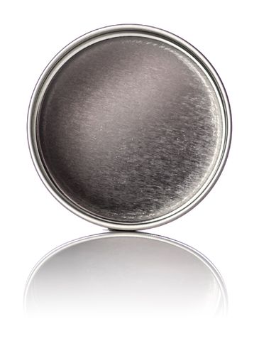 8 oz silver steel deep tin with slip cover lid
