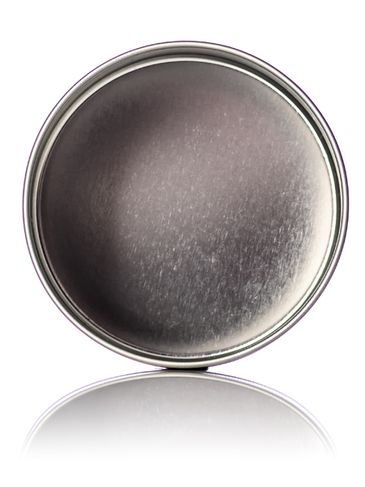 12 oz silver steel deep tin with slip cover lid