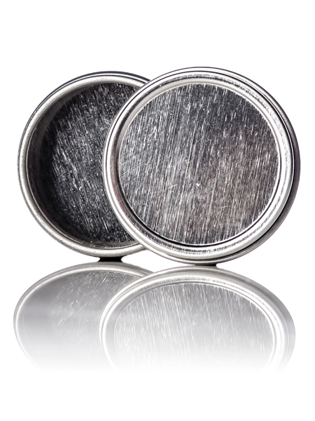 1/4 oz Silver Steel Flat Tin – M545
