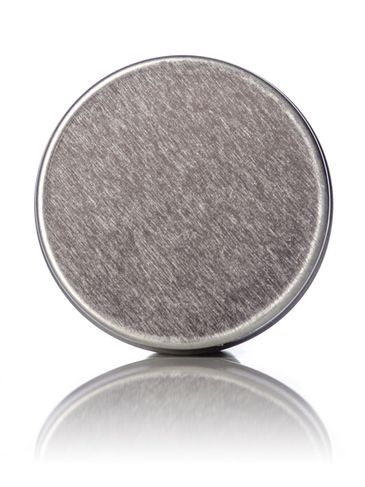 1/4 oz silver steel flat tin with clear slip cover lid