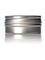 1/4 oz silver steel flat tin with clear slip cover lid