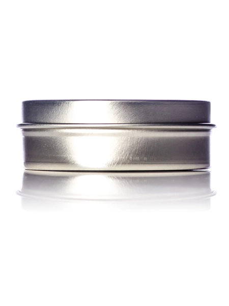 2 oz Silver Steel Flat Tin – M547