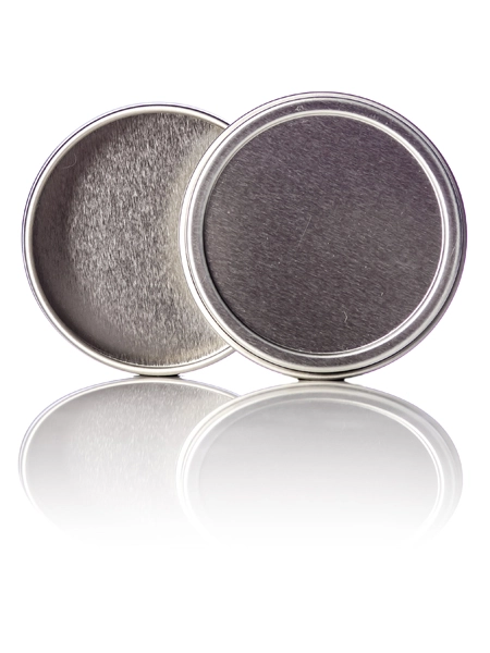 2 oz Silver Steel Flat Tin – M547