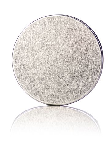 4 oz silver steel flat tin with slip cover lid