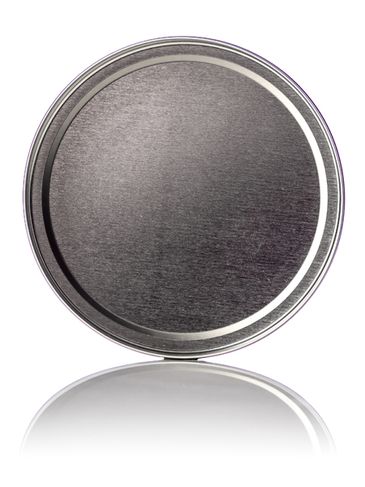 8 oz silver steel flat tin with slip cover lid