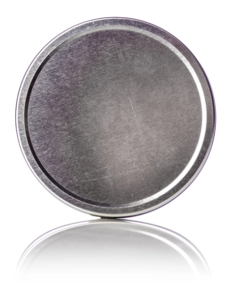 8 oz Silver Steel Flat Tin – M549