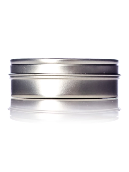 2 oz Silver Steel Flat Tin – M551