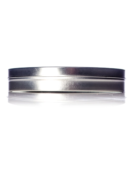 10 oz Silver Steel Flat Tin – M553
