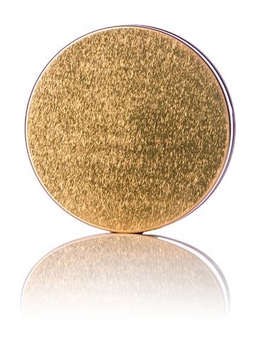 4 oz gold steel screw-top flat tin