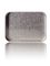 3.75 x 2.75 x 0.75 inch silver steel rectangular tin with slip cover