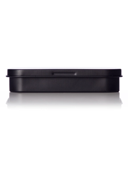 3.75 x 2.75 x 0.75 Inch Black Steel Rectangular Tin – M556B