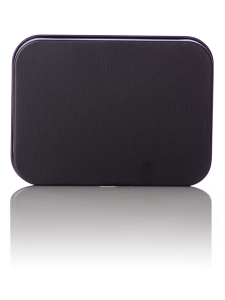3.75 x 2.75 x 0.75 Inch Black Steel Rectangular Tin – M556B
