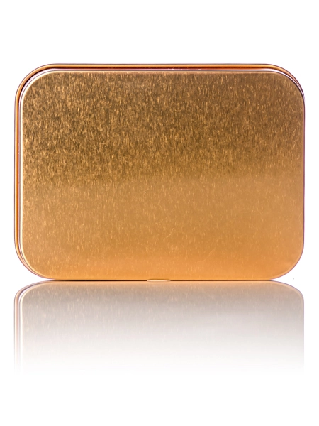 3.75 x 2.75 x 0.75 Inch Copper-Colored Steel Rectangular Tin – M556C