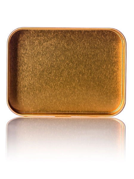3.75 x 2.75 x 0.75 Inch Copper-Colored Steel Rectangular Tin – M556C