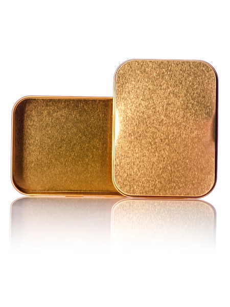 3.75 x 2.75 x 0.75 Inch Copper-Colored Steel Rectangular Tin – M556C