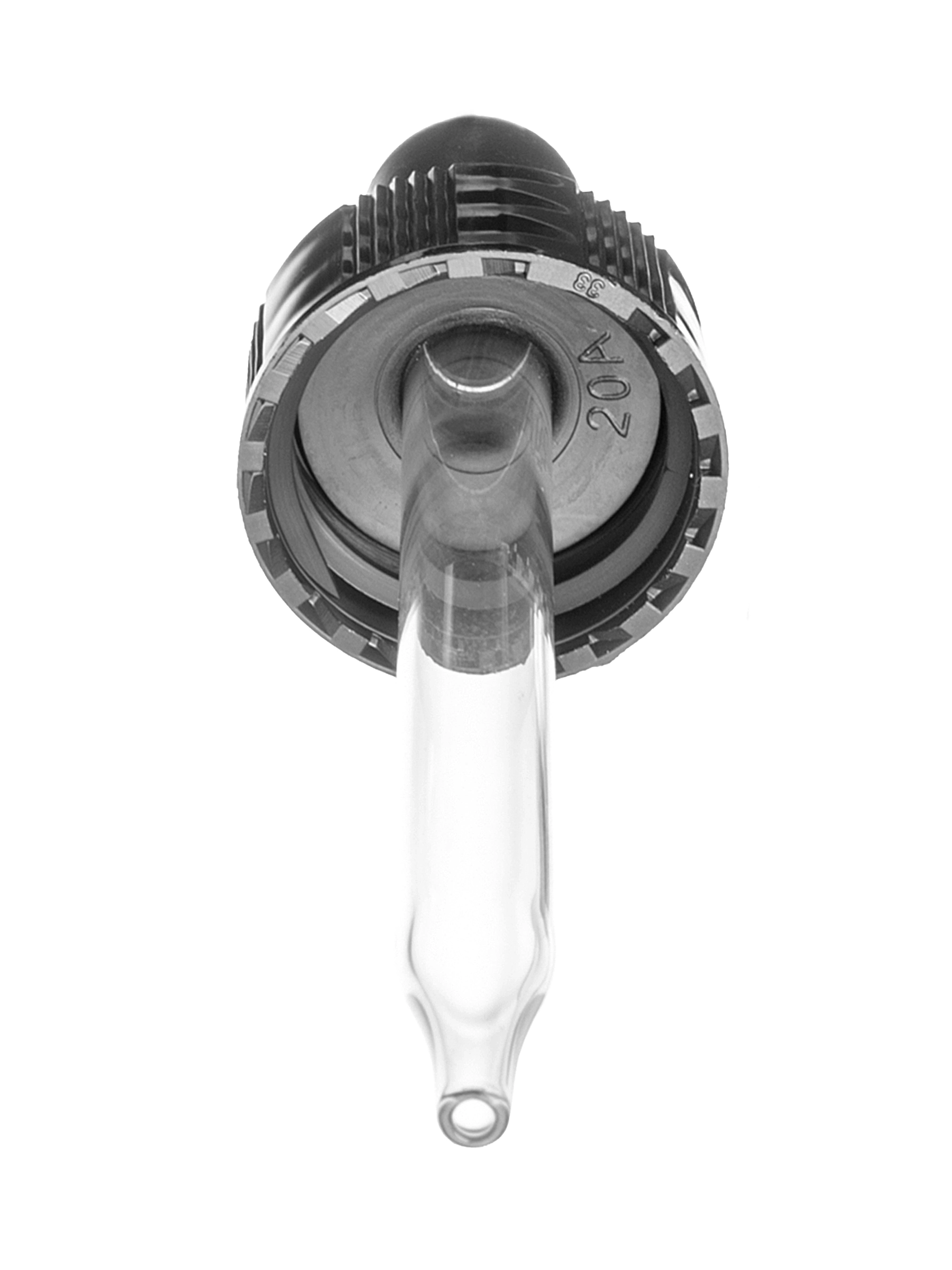 Black PP Plastic 20-400 Semi-Ribbed Skirt Dropper Assembly – M567BK