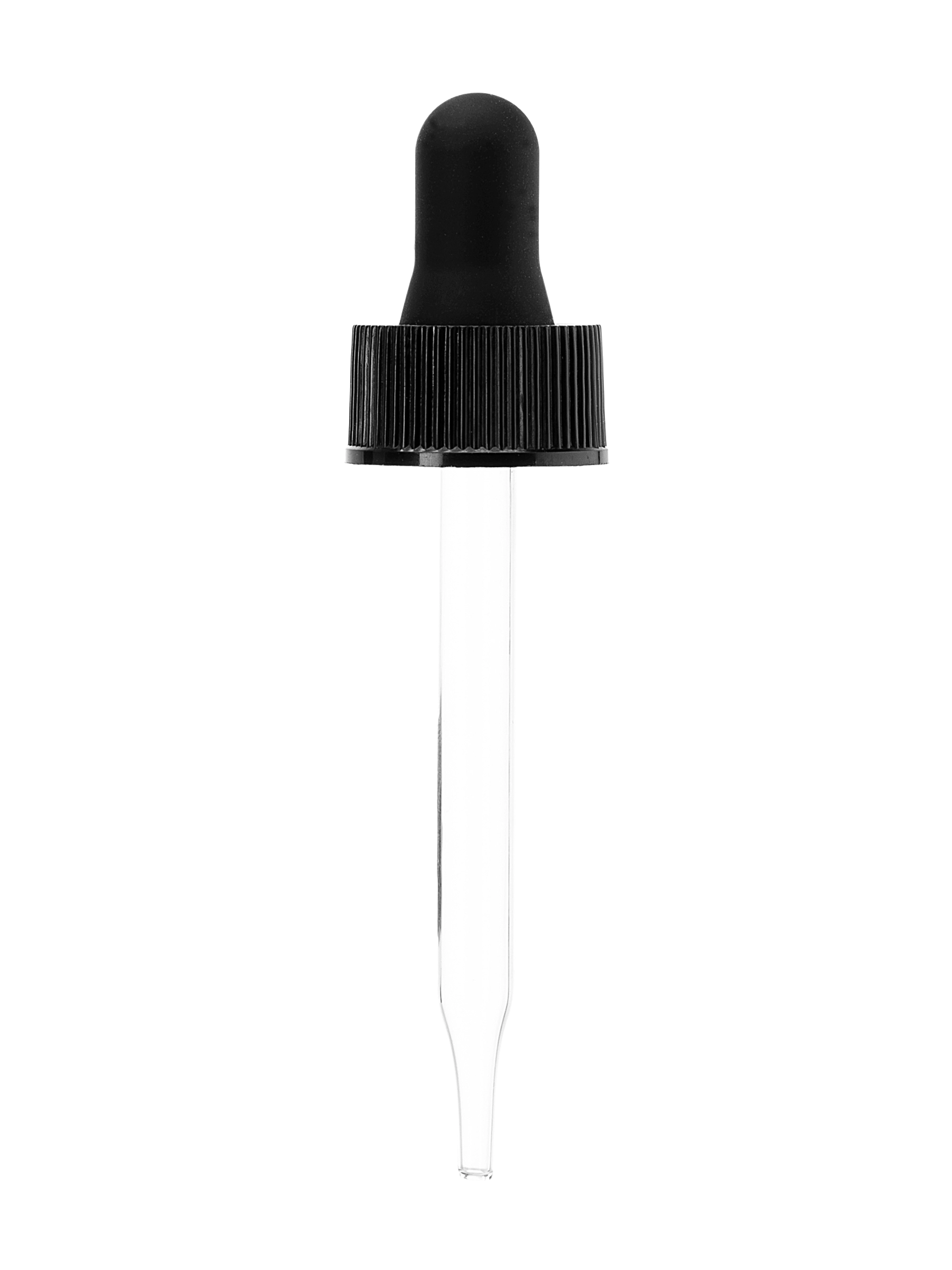 Black PP Plastic 20-400 Ribbed Skirt Dropper Assembly – M652BK
