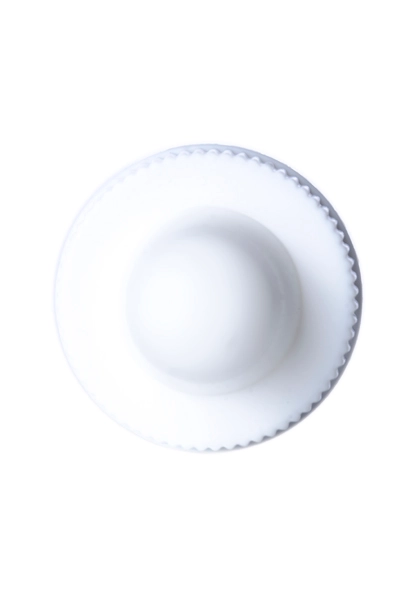 White PP Plastic 20-400 Ribbed Skirt Dropper Assembly – M652WH
