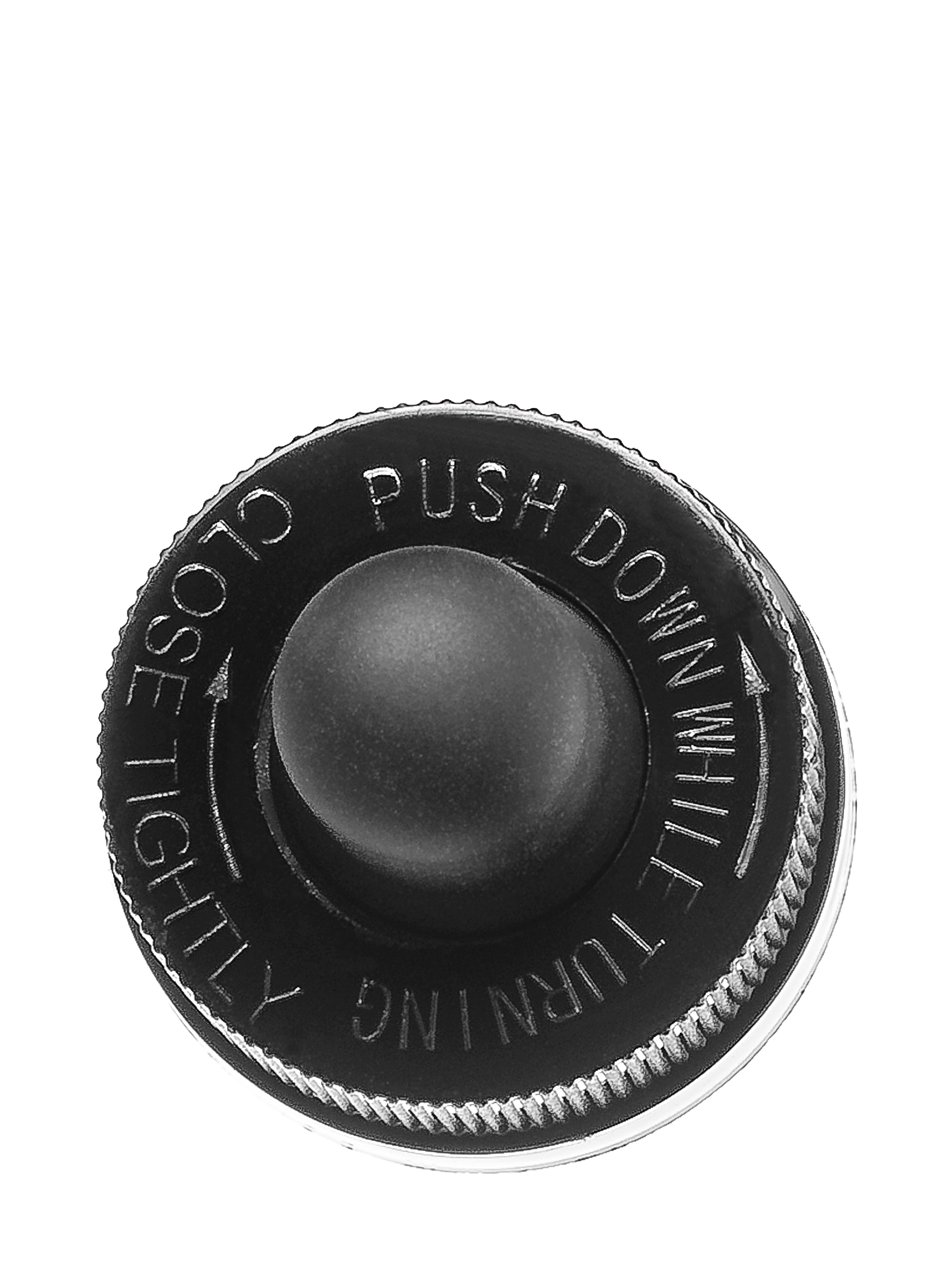 Black PP Plastic 20-400 Ribbed Skirt Child-Resistant Dropper Assembly – M661BK-L25