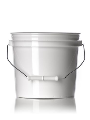 1 gallon white HDPE plastic pail