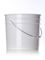 3.5 gallon natural-colored HDPE plastic pail of 90 mil thickness with handle