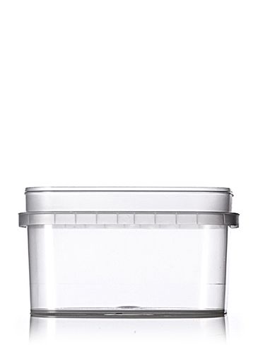 1.5 liter clear PP plastic rectangular EZ Stor pail