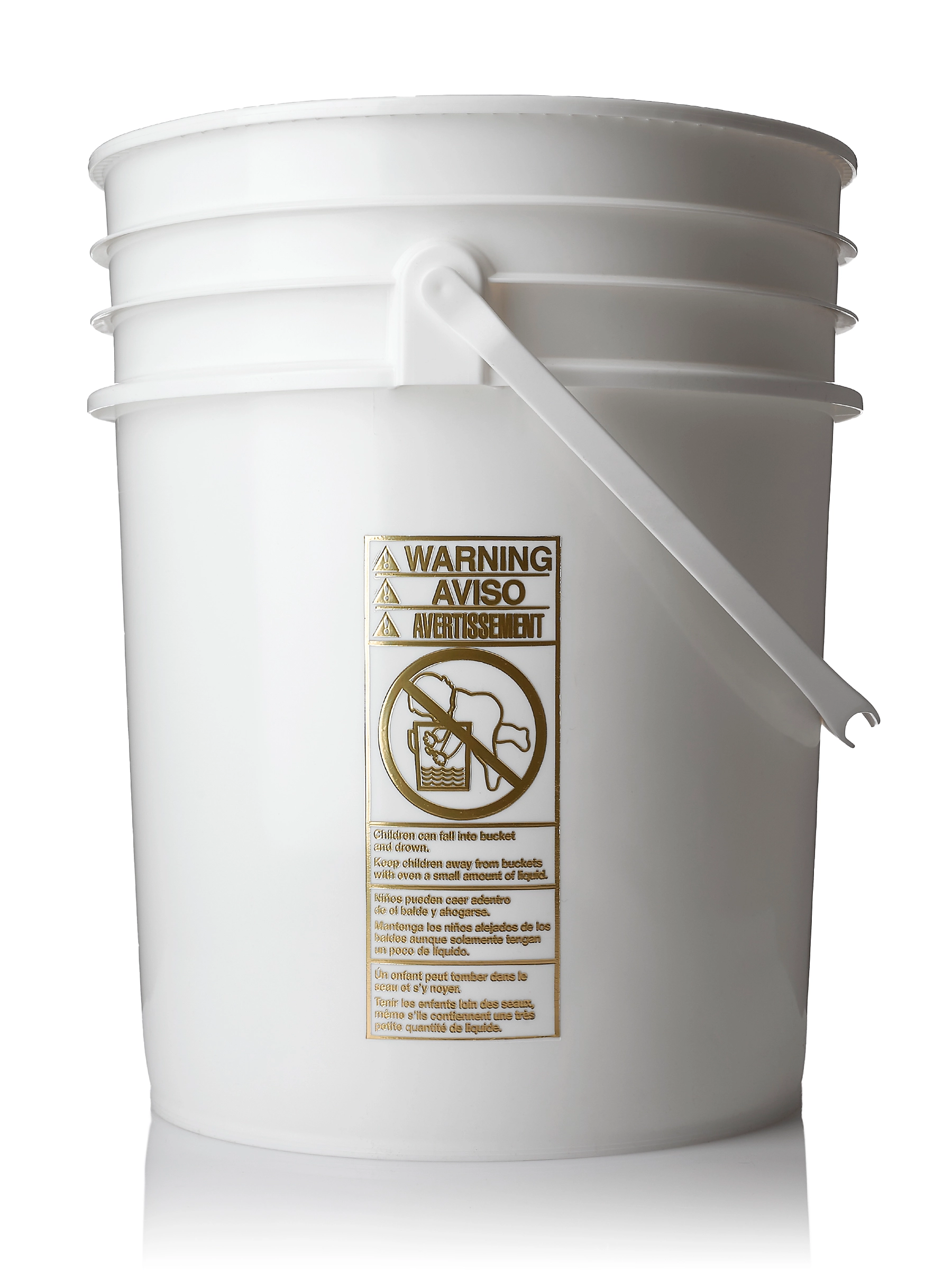 5 Gallon White HDPE Plastic Pail of 90 Mil Thickness – P058-PL