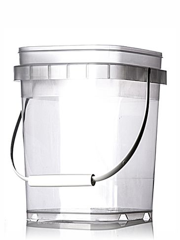 3/4 gallon clear PP plastic rectangular EZ Stor pail