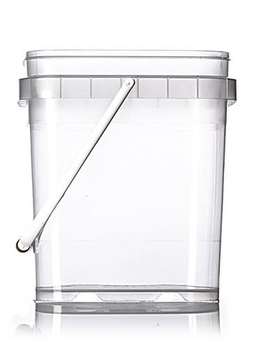3/4 gallon clear PP plastic rectangular EZ Stor pail