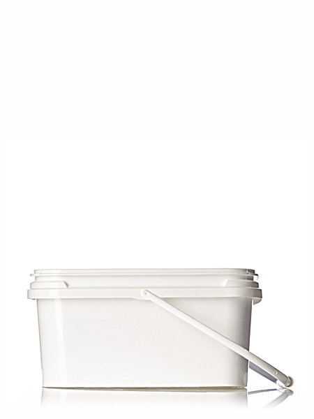 1 Gallon White PP Plastic Rectangular EZ Stor Pail – P101EZH