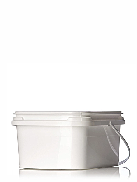 1 Gallon White PP Plastic Rectangular EZ Stor Pail – P101EZH