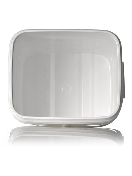 5.3 Gallon White HDPE Plastic Rectangular EZ Stor Pail – p105p