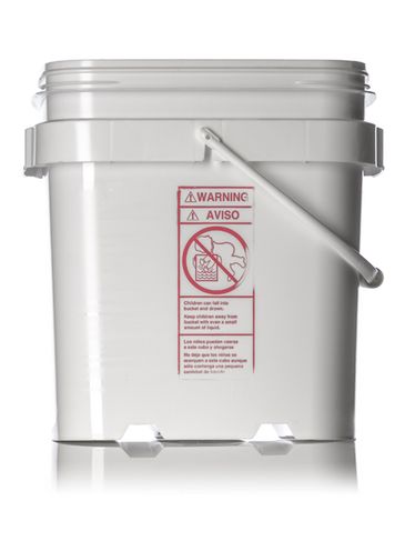 6.5 gallon white HDPE plastic EZ Stor pail