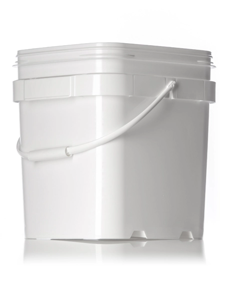 6.5 Gallon White HDPE Plastic EZ Stor Pail – P106