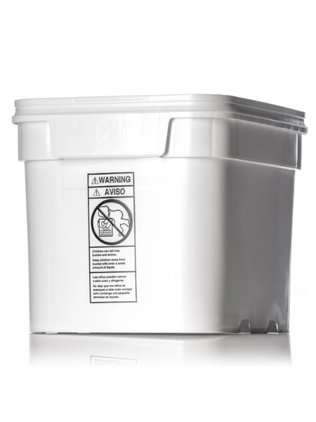 8 Gallon White HDPE Plastic EZ Stor Pail – P108