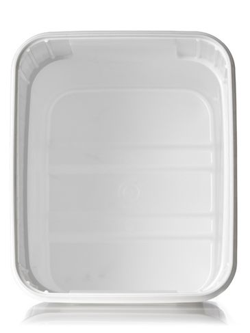 13 gallon white HDPE plastic square EZ Stor pail/tote