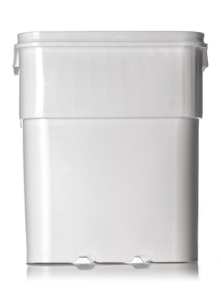 13 Gallon White HDPE Plastic Square EZ Stor Pail/tote – P113