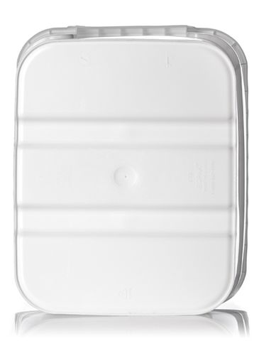 13 gallon white HDPE plastic square EZ Stor pail/tote