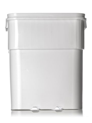 13 gallon white HDPE plastic square EZ Stor pail/tote