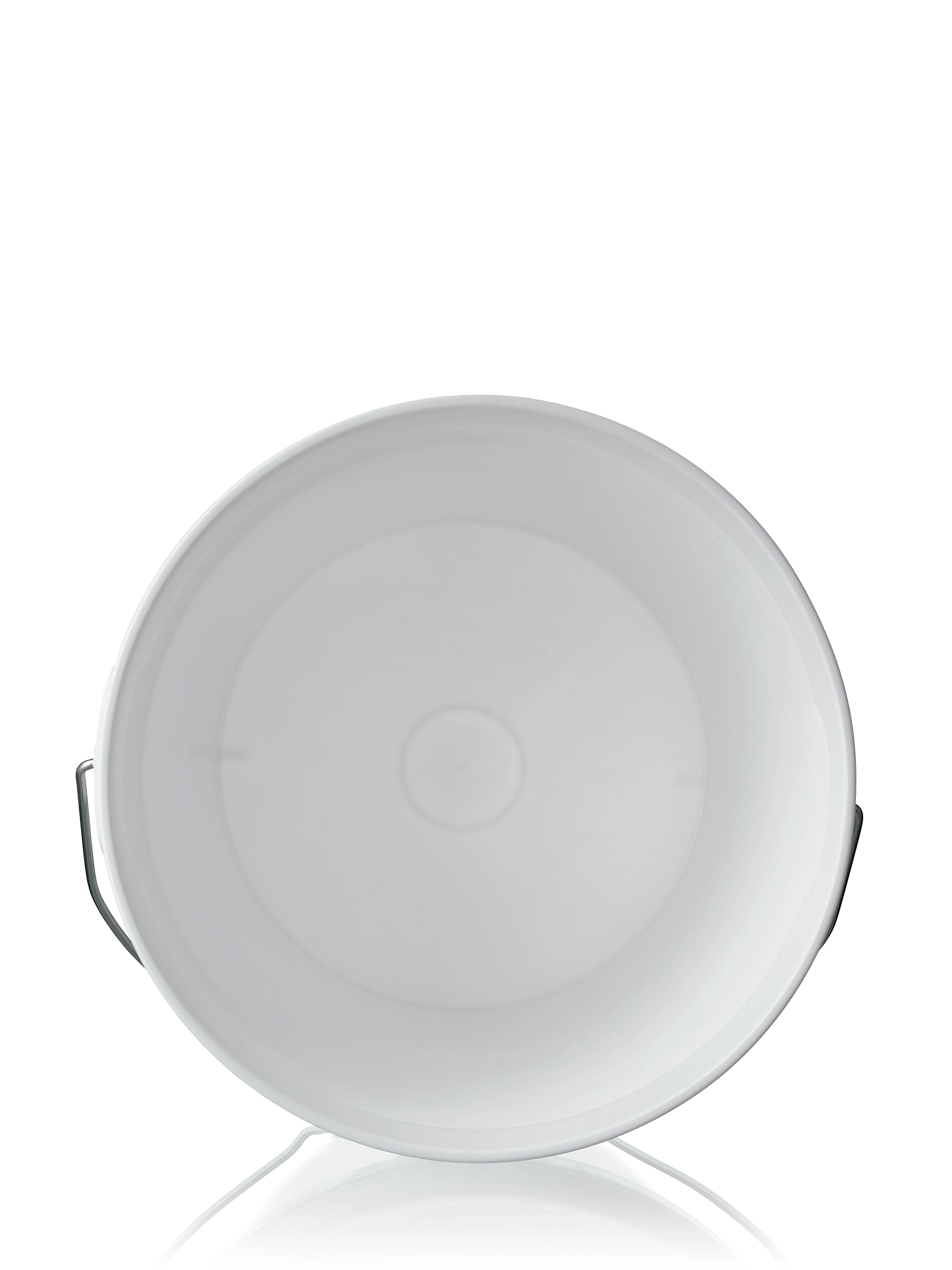 2 Gallon White HDPE Plastic Round Pail – P200WH