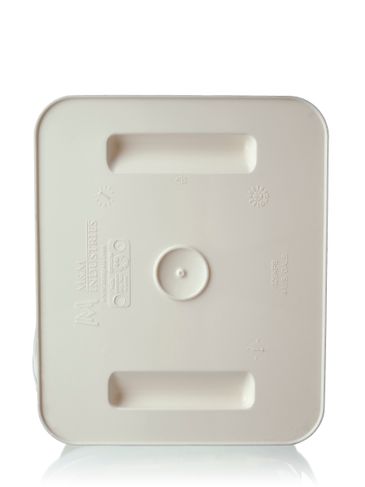 4 gallon white PP plastic rectangular pail with plastic handle