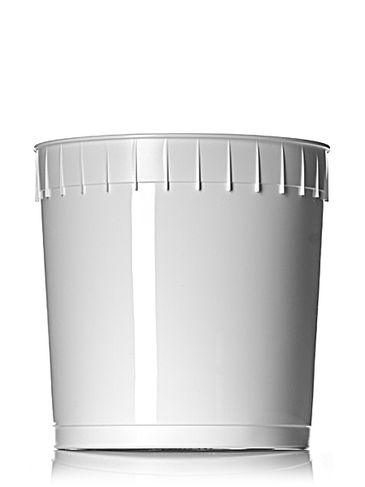 10 quart white HDPE plastic dairy container (2.5 gallons)