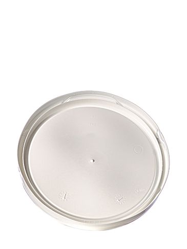 1 gallon white HDPE plastic tear-tab dry-seal lid (no gasket)