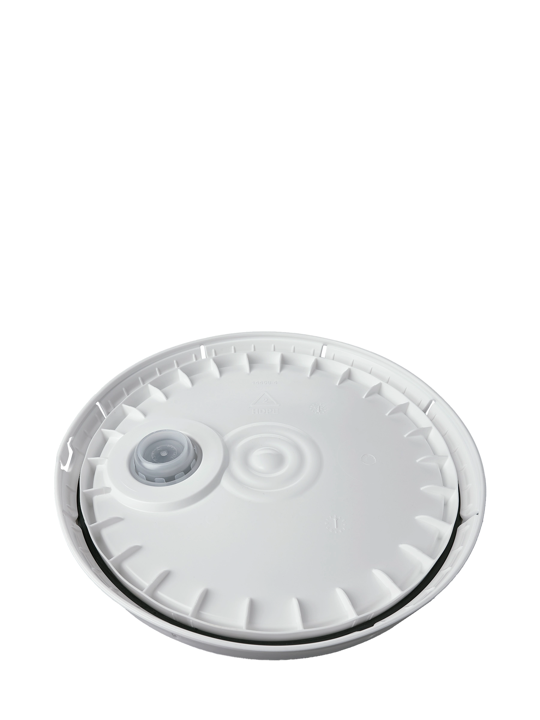 White HDPE Plastic Round Pail Lid – PL111WHPS