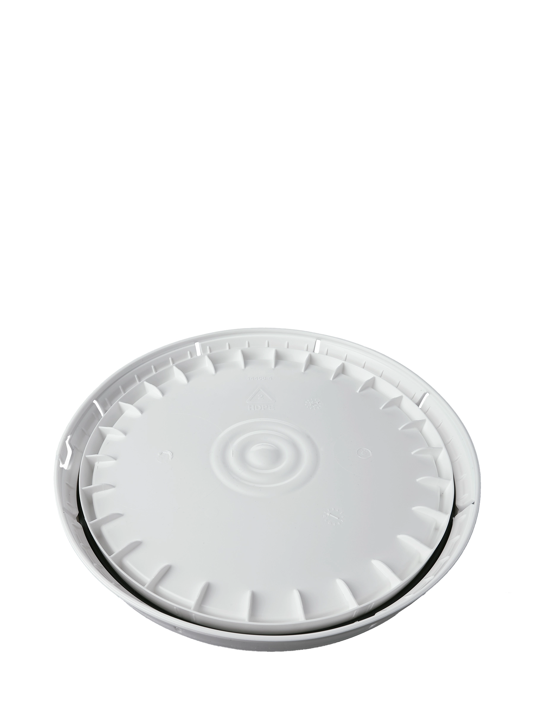 White HDPE Plastic Round Pail Lid – PL112WH