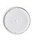 White HDPE plastic tear-tab lid with gasket of 75 mil thickness for 2 gallon round pail
