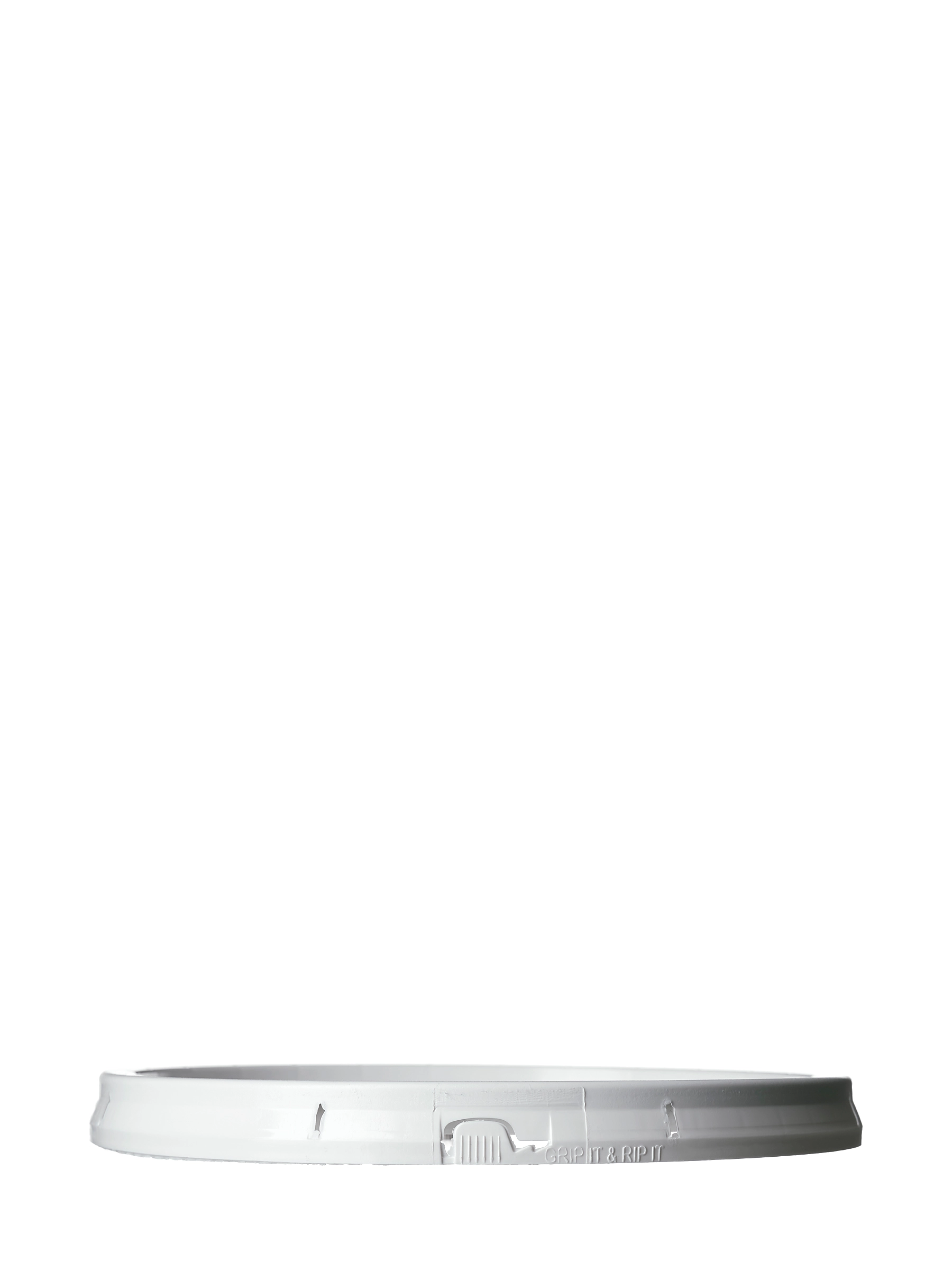 White HDPE Plastic Round Pail Tear-Tab Lid – PL200WH