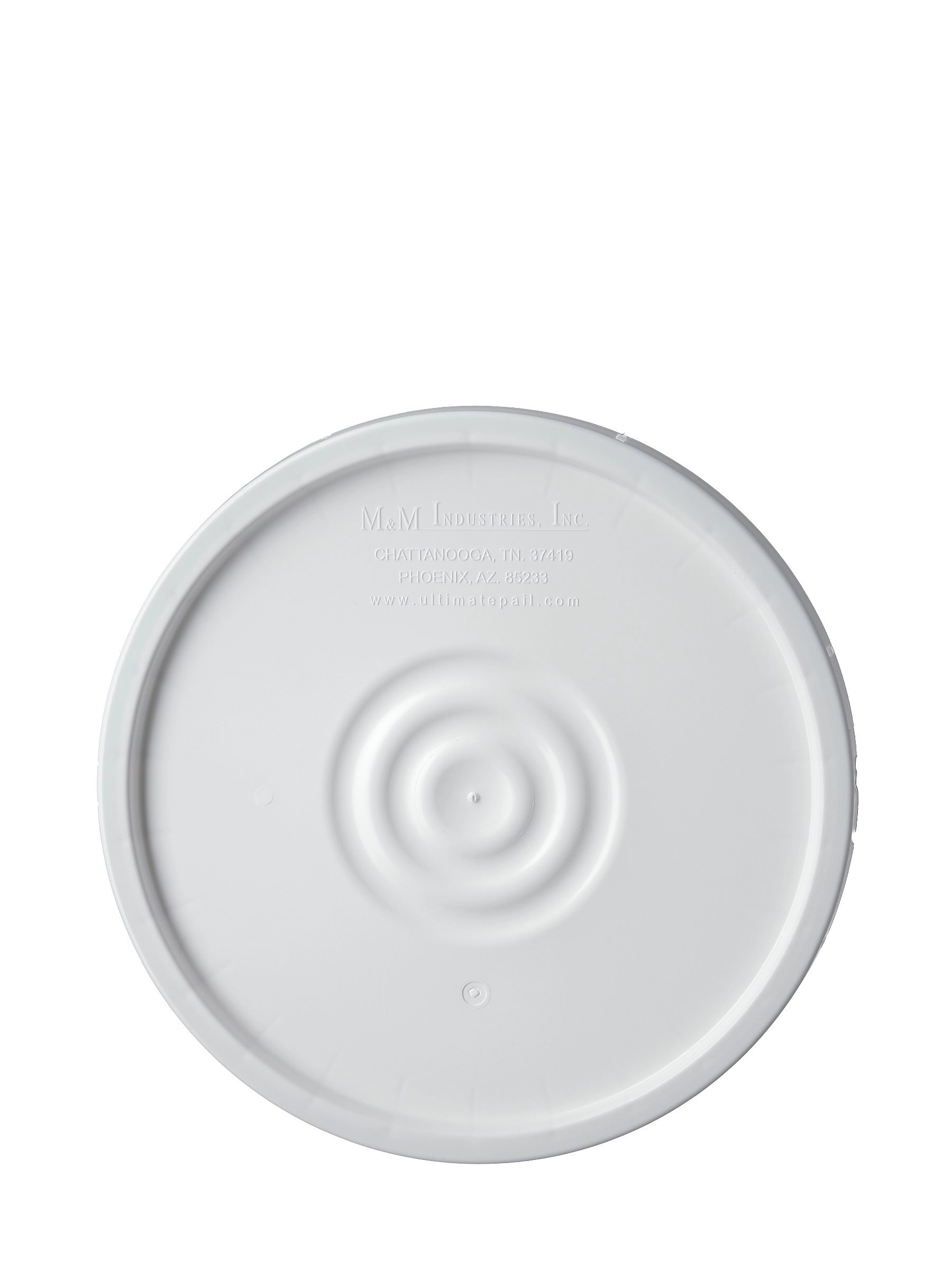 White HDPE Plastic Round Pail Tear-Tab Lid – PL200WH