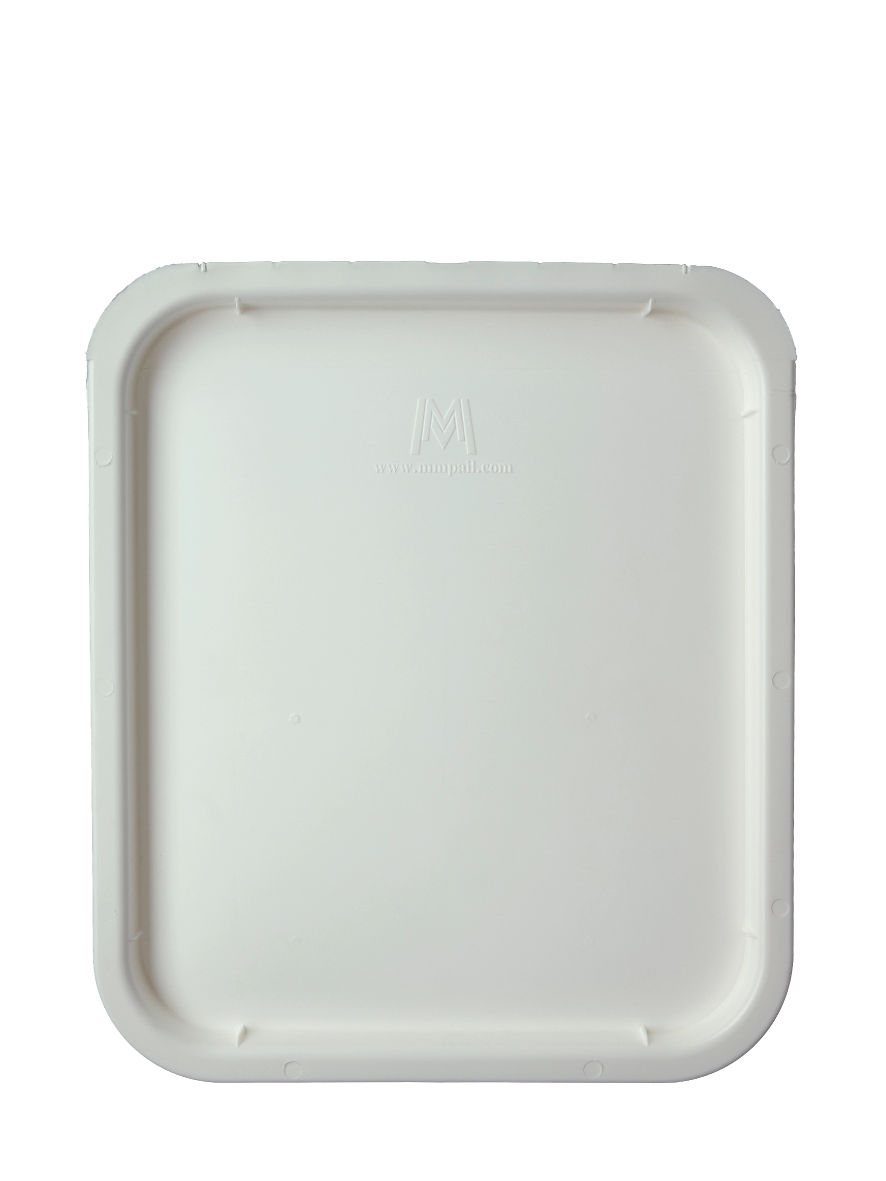 White PP Plastic Rectangular Hinged Lid – PL304WH