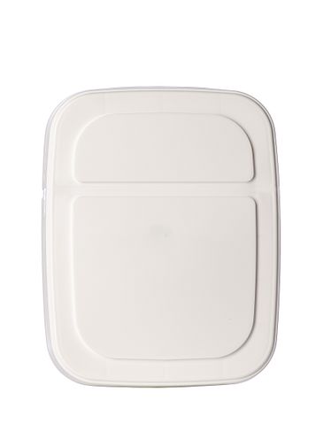 White PP plastic hinged lid for 1 gallon EZ Stor pail